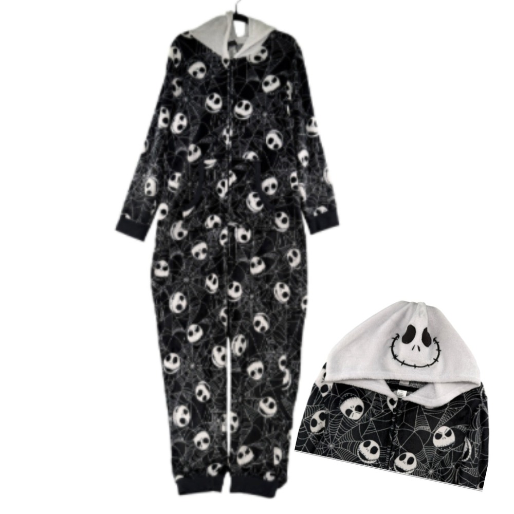 Disney Nightmare Before Christmas Union Suit 2X 18W/20W Fleece Pajamas One Piece